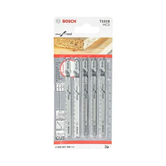Lâmina de serra vertical Bosch Clean For Wood T101B para madeira 5 peças