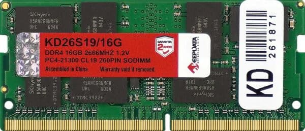 Memoria para Notebook 16GB Keepdata DDR4 2666MHz KD26S19/16G