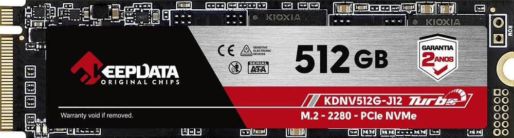 Imagem de SSD KeepData 512GB NVMe PCIe Gen 3.0 x4 – KDNV512G-J12