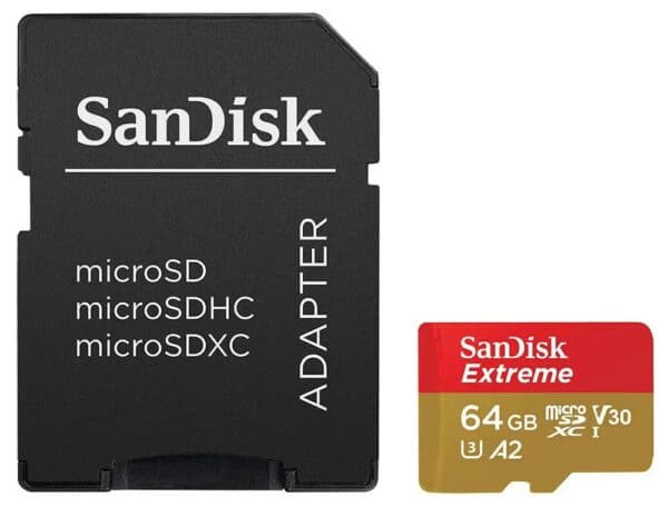 Memória Micro SDXC UHS-I SanDisk Extreme 64GB 170MB/s