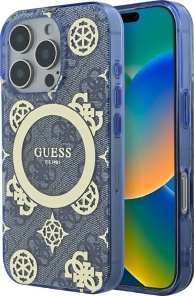 Imagem de Capa Guess para iPhone 16 Pro GUHMP16LH4PYEEB – Blue