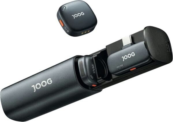 Microfone sem fio para smartphone Joog MicPro VX1 USB-C – Preto