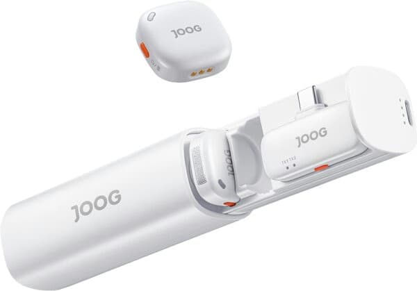 Microfone sem fio para smartphone Joog MicPro VX1 USB-C – Branco