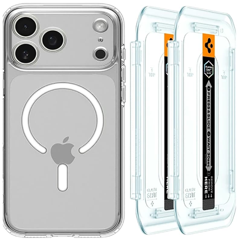 Case Spigen para iPhone 17 Pro Max Ultra Hybrid Pack ACS09896 Clear White (MagFit)