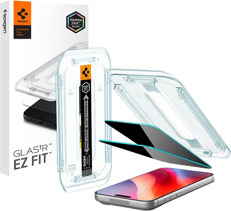 Película Spigen para iPhone 18 Pro Max GLAStR EZ FIT Privacy Film AGL12029 (2 pack)